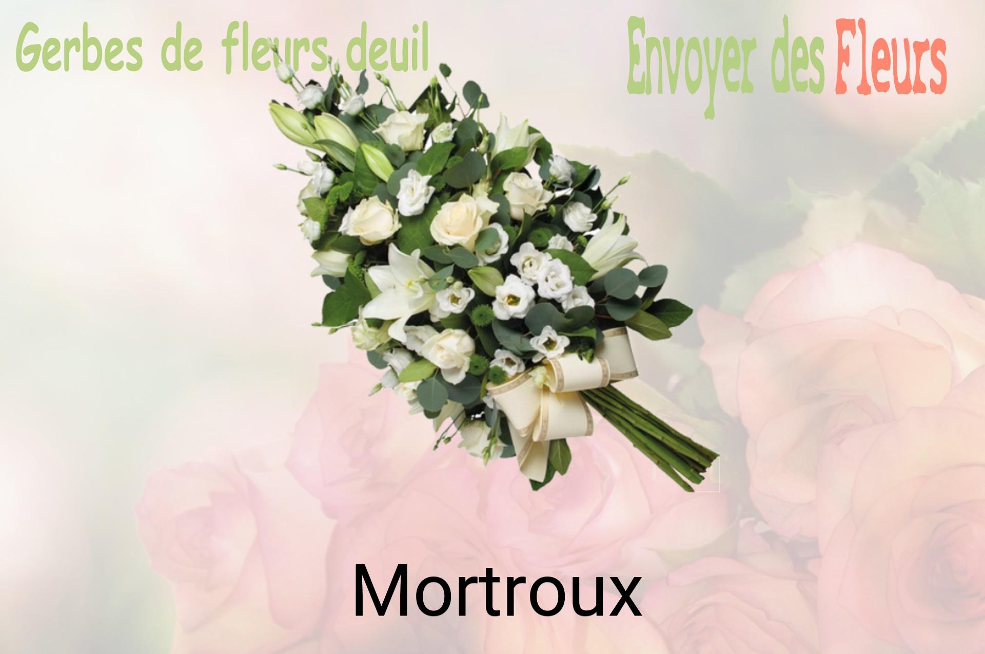 Gerbe de fleurs de deuil livrée à Mortroux